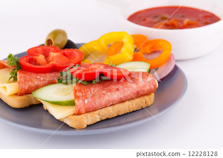 Sandwiches and sauce Sandwiches and sauce 12228128