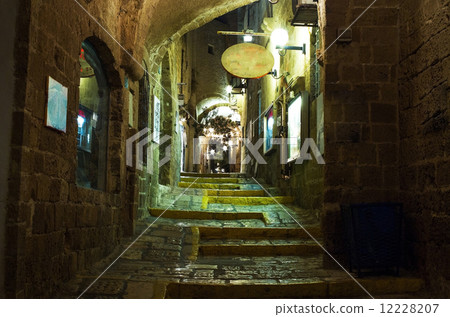 Street in Old Jaffa port. 12228207