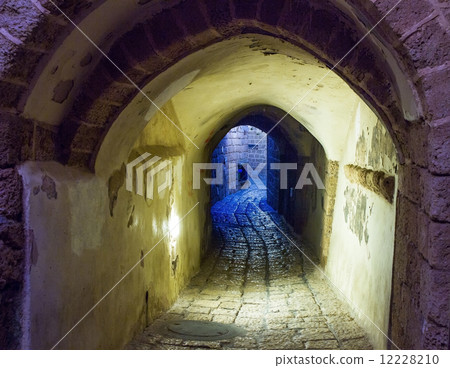 Street in Old Jaffa port. 12228210