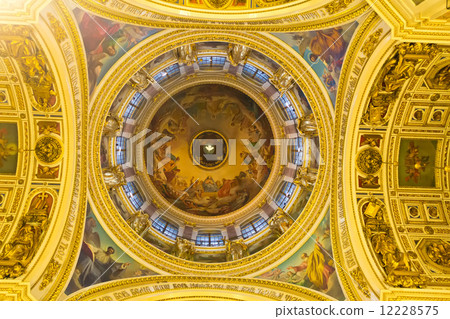 Russian orthodoxy cathedral temple interior 12228575