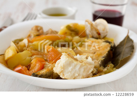 fish stew in the white plate 12228659