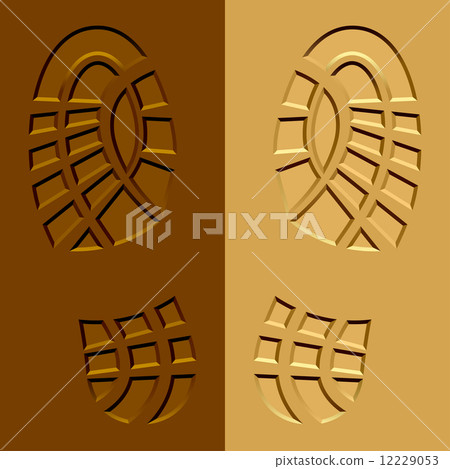 shoe imprints mud sand 12229053