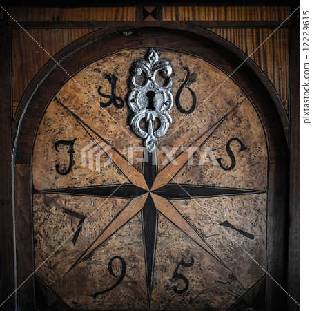 Old wooden door with beautiful decoration Old wooden door with beautiful decoration 12229615