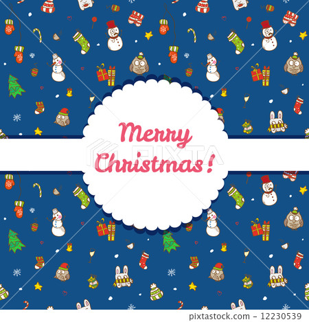 Vector christmas and new year seamless pattern 12230539