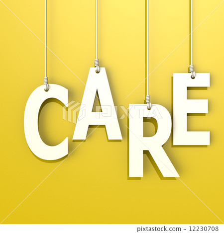 Care word in blue background Care word in blue background 12230708