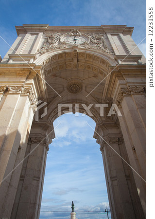 The Rua Augusta Arch in Lisbon. Here are the sculptures made of The Rua Augusta Arch in Lisbon. Here are the sculptures made of 12231558