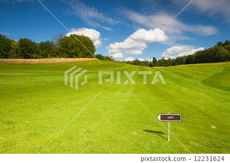 Empty golf fairway in sunny day 12231624