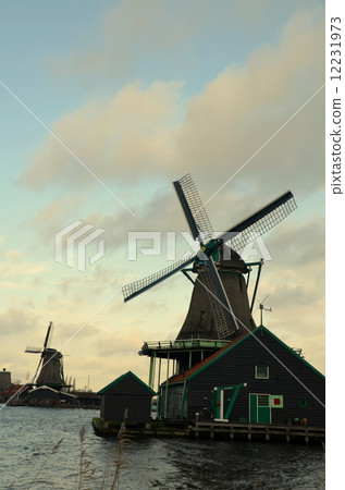 The windmill of Zaancescans, the Netherlands 12231973