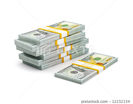 Stack of new 100 US dollars 2013 edition banknotes Stack of new 100 US dollars 2013 edition banknotes 12232134