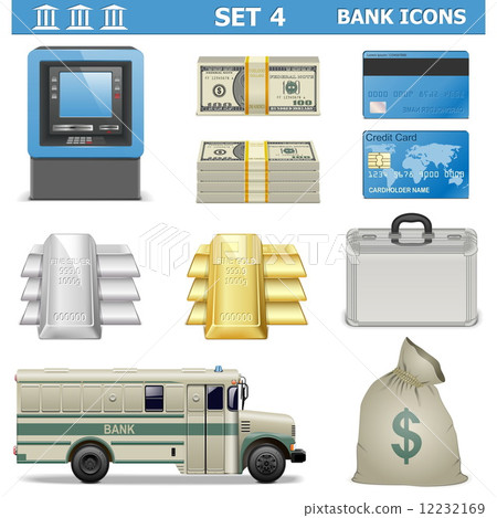 Vector Bank Icons Set 4 12232169