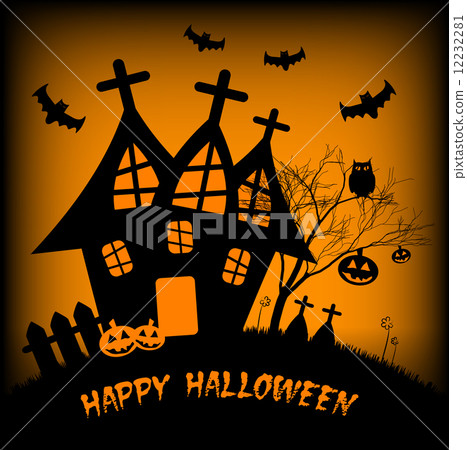 Holiday illustration on theme of Halloween. Wishes for Happy Halloween. Trick or treat 12232281