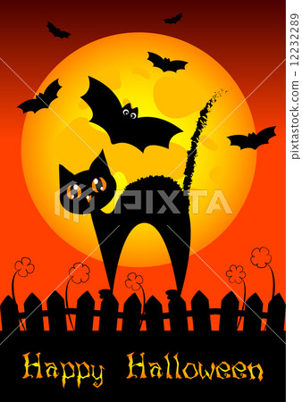 Holiday illustration on theme of Halloween. Wishes for Happy Halloween. Trick or treat 12232289