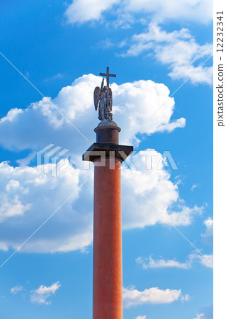 Russia. Petersburg. Angel on the Alexander Column on Palace Square Russia. Petersburg. Angel on the Alexander Column on Palace Square 12232341