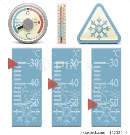 Vector Thermometer and Snow Sign Vector Thermometer and Snow Sign 12232444