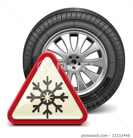 Vector Winter Tire with Sign 12232448