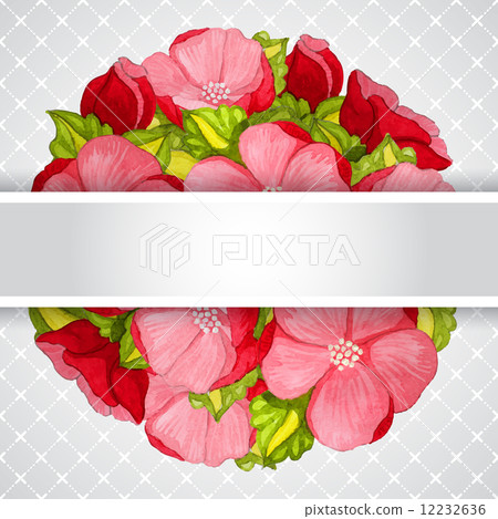 Floral invitation card with flowers peony template Floral invitation card with flowers peony template 12232636
