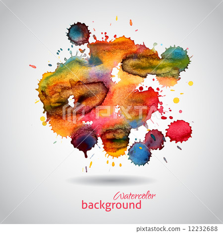 Bright abstract template with watercolor spot Bright abstract template with watercolor spot 12232688