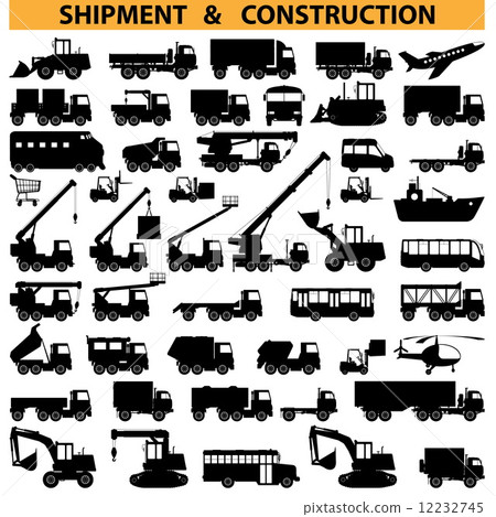 Vector commercial vehicles pictograms Vector commercial vehicles pictograms 12232745