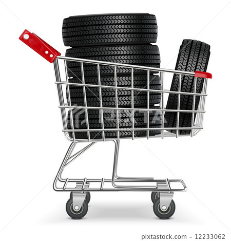 Vector Trolley with Tires 12233062