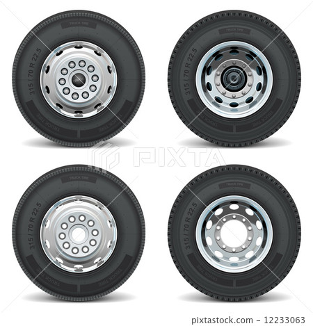 Vector truck tire icons 12233063