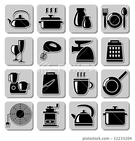 Vector kitchenware icons 12233204