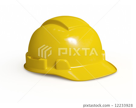Yellow hard hat of construction worker isolated 12233928