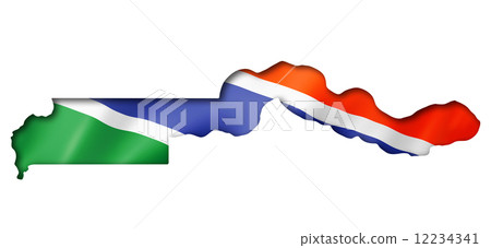 Gambian flag map 12234341