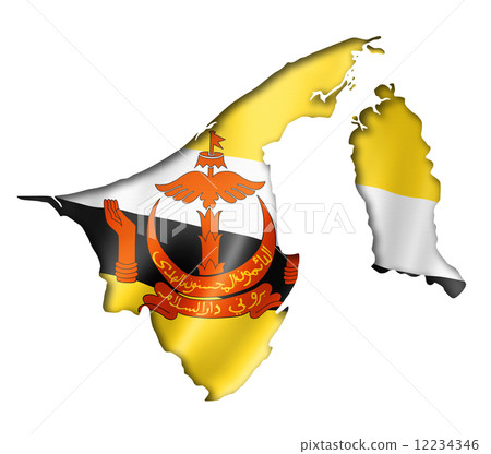 Bruneian flag map 12234346