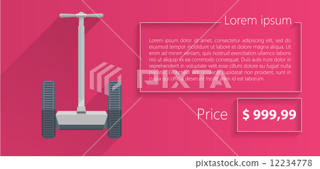 Flat vector minimalist template business design. Segway. Flat vector minimalist template business design. Segway. 12234778