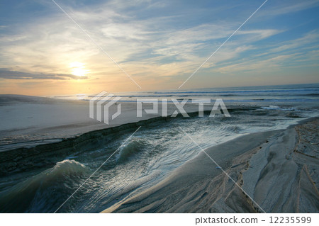 seascape in twilight. Sea joining with the lake. seascape in twilight. Sea joining with the lake. 12235599