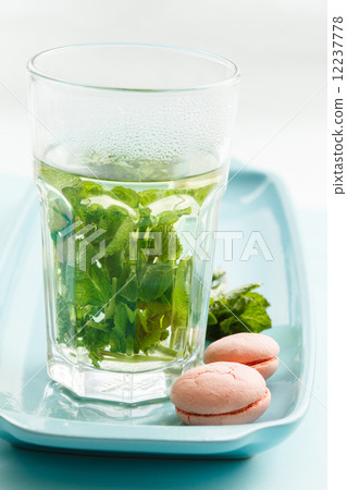 mint tea with dessert 12237778