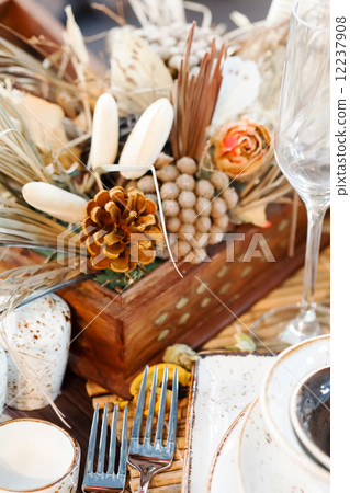 .Ceramic tableware on the table .Ceramic tableware on the table 12237908