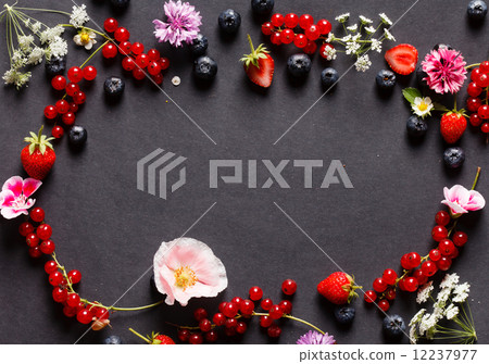 summer berries and flowers summer berries and flowers 12237977