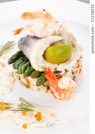 fish with rice fish with rice 12238038