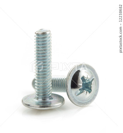 metal screws tool on white 12238682