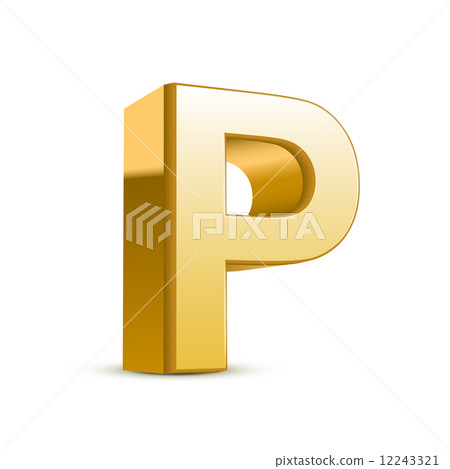 letter, golden, 3d - Stock Illustration [12243321] - PIXTA