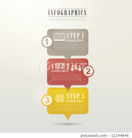 infographic, step, icons - Stock Illustration [12244646] - PIXTA