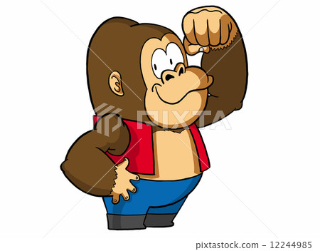 Brown eyes gorilla Brown pose with shadow 12244985