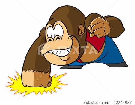 Brown eyes gorilla Brown punch with shadow 12244987