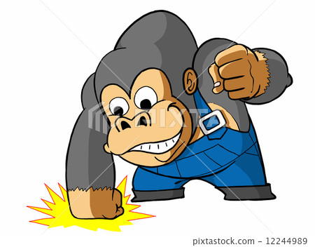 與陰影的茶眼睛大猩猩灰色拳打 與陰影的茶眼睛大猩猩灰色拳打 12244989