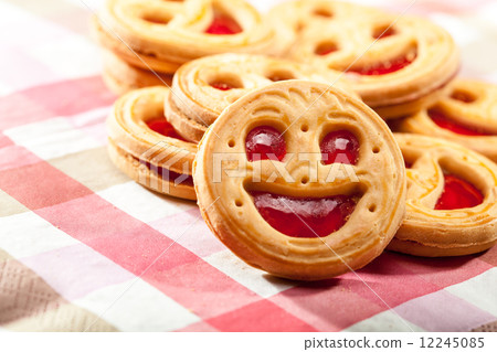 Cookie smile on a table 12245085