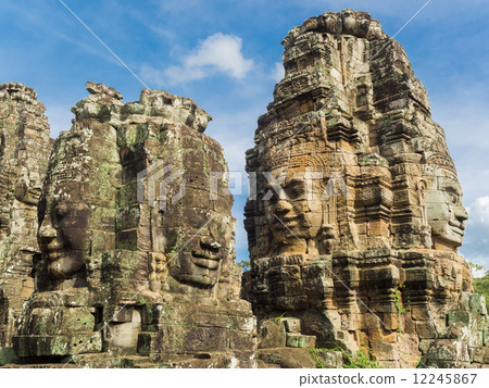 Angkor ruins Encore Tom Bayon temple stone Buddha Angkor ruins Encore Tom Bayon temple stone Buddha 12245867