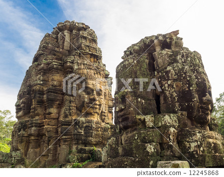 Angkor ruins Encore Tom Bayon temple stone Buddha 12245868