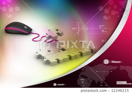 Computer mouse with puzzles 12246215