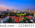Night cityscape of Chulalongkorn University in Thailand located in the heart of the city of Bangkok. 12246555