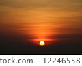 Beautiful sunset , majestic clouds in the sky 12246558