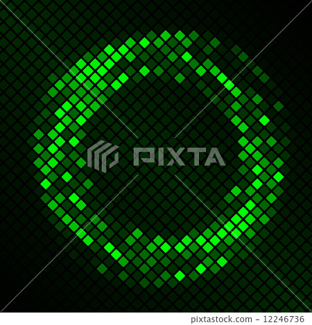 Mosaic with green plasma circle effect Mosaic with green plasma circle effect 12246736