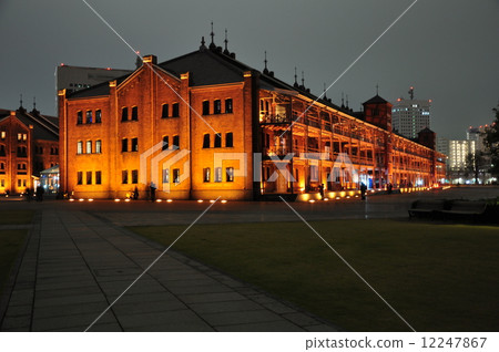 Yokohama red brick warehouse at night Yokohama red brick warehouse at night 12247867