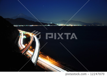 Mt. Fuji from the Satsu Pass at Night Mt. Fuji from the Satsu Pass at Night 12247870