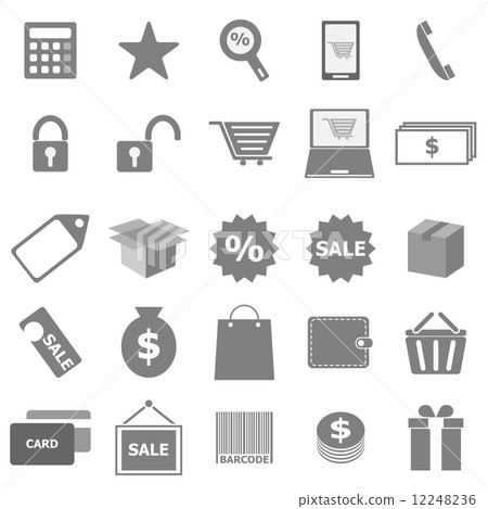 Shopping icons on white background 12248236